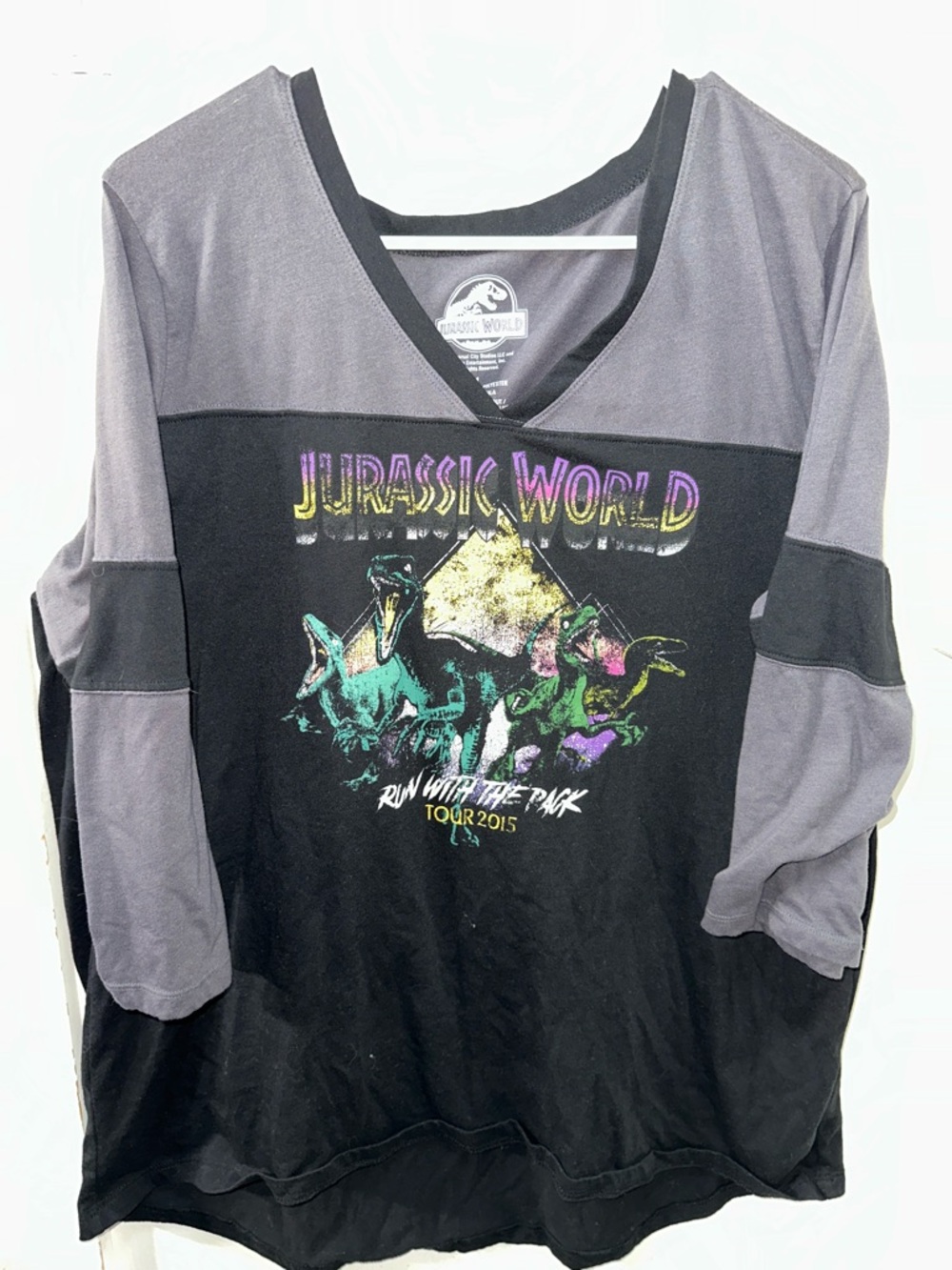 torrid Black and Gray Jurassic World Graphic Top